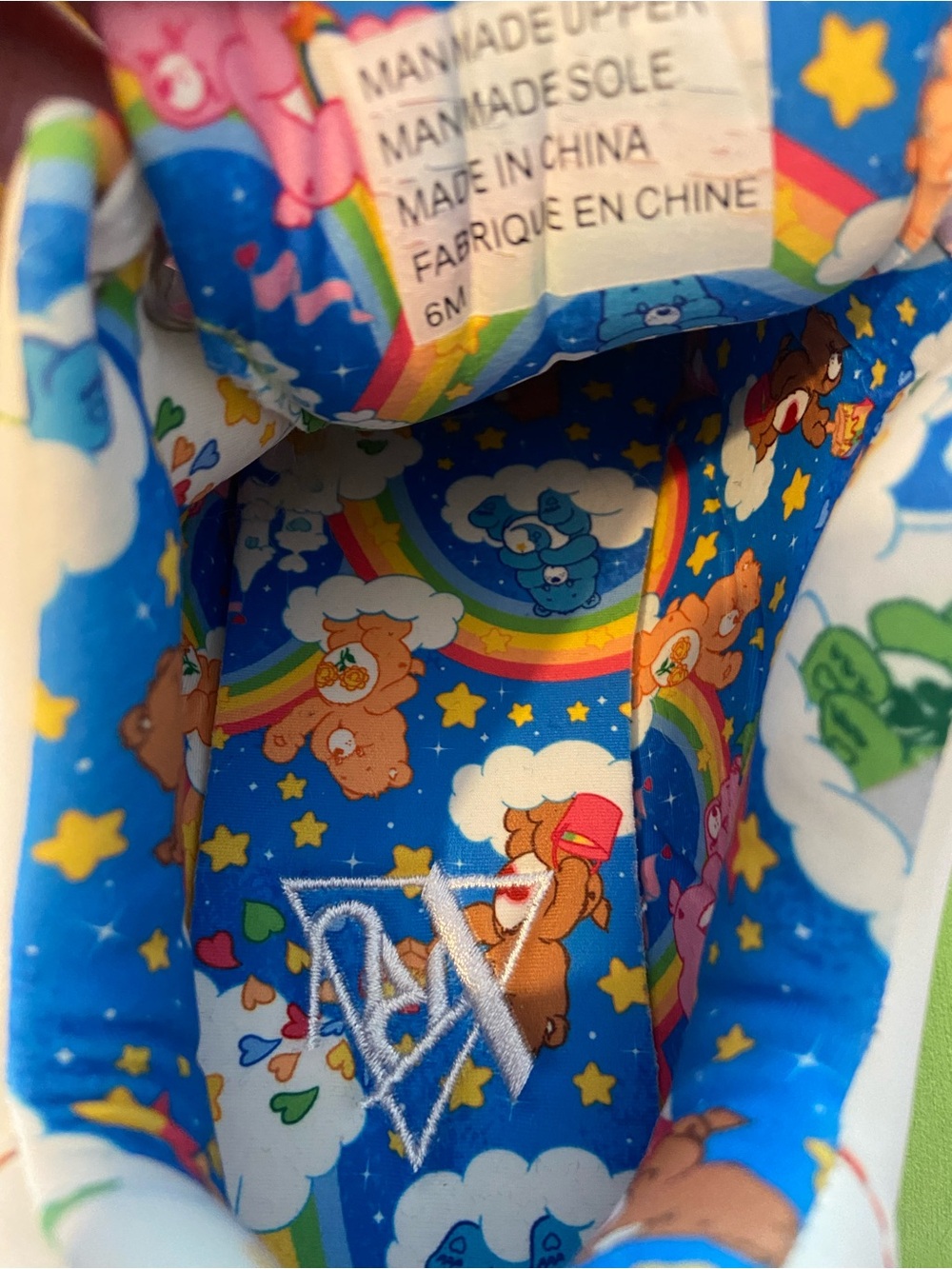 YRU  / Dolls Kill Care Bears Rainbow Heart Platform Sneakers, Size 6 - Picture 10 of 10
